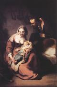 REMBRANDT Harmenszoon van Rijn The holy family (mk33) Norge oil painting reproduction